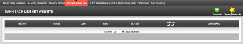 Danh sách liên kết Website